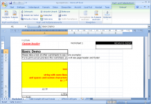 Page header and footer are supported - even with special tags like "Page Number", "Page Count" etc.!